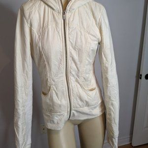 Lululemon ivory full zip jacket with fleece sides